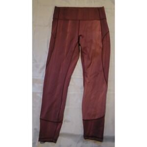 Lululemon Womens 8 Maroon Pants Compression Leggings Joggers Yoga‎ Stretch
